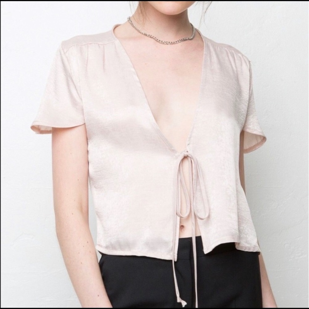 RARE Brandy Melville silk tie top